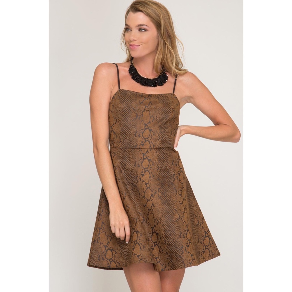 Snake short dress